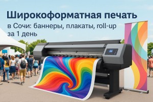 Широкоформатная печать баннеров и плакатов в Сочи