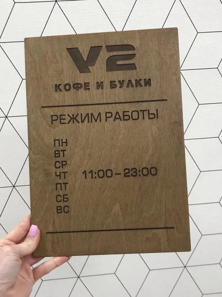 Табличка Режима Работы Кофейни